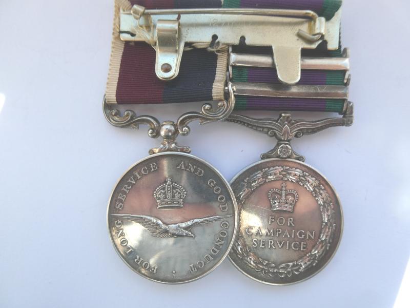 CAMPAIGN AND LONG SERVICE PAIR TO BARRAND-ROYAL AIR FORCE