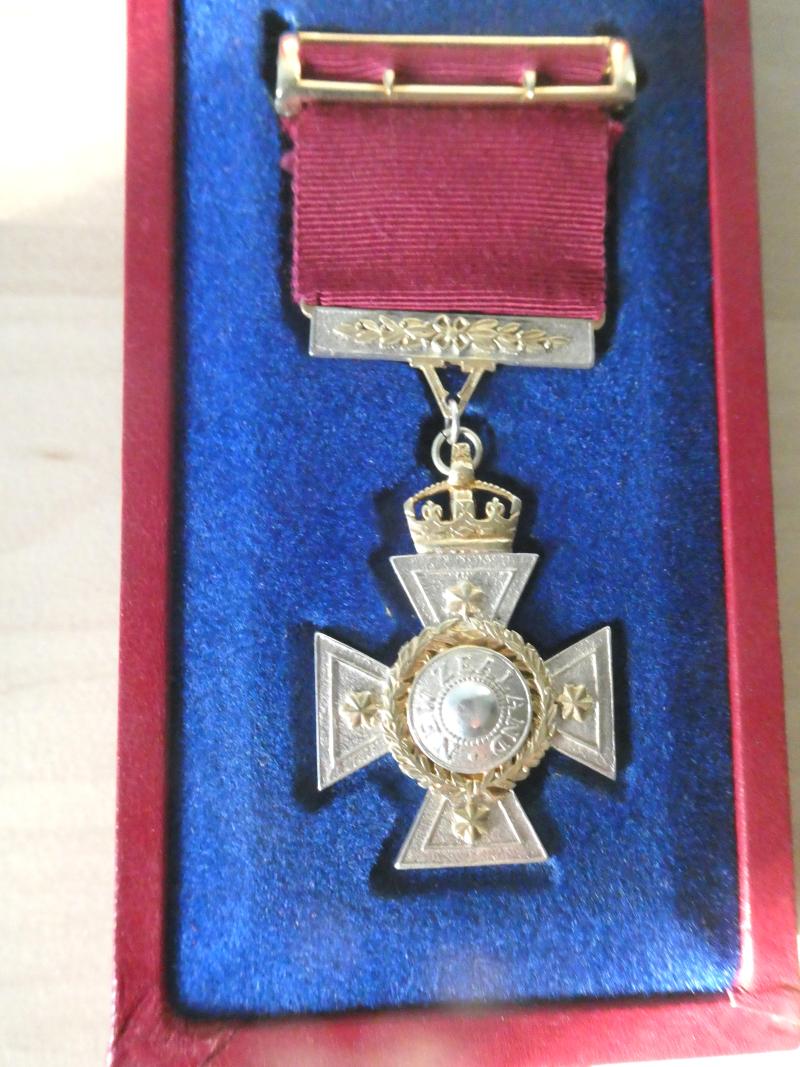 NEW ZEALAND CROSS-A FINE QUALITY REPLICA-IN SILVER AND SILVER- GILT-MARKED REPLICA 10
